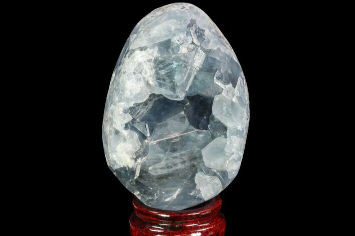 Crystal Filled Celestine (Celestite) Egg Geode - Madagascar #100069